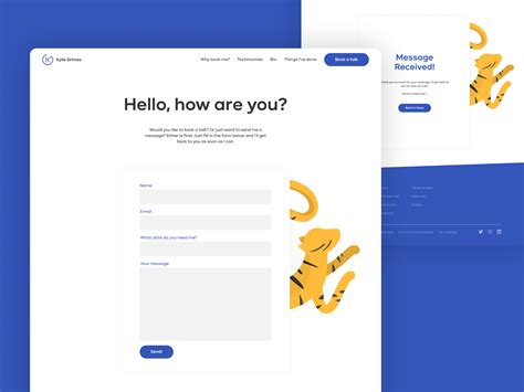 Contact Page Design by Tom Piggott on Dribbble