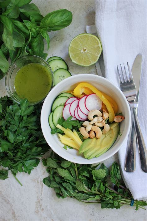 Tropical Herb Chopped Salad With Lime Cilantro Dressing 59840 Hot Sex Picture