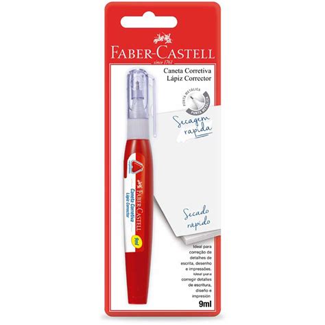 Caneta Corretiva 9ml Faber Castell BT 1 UN Loja Faber Castell Oficial