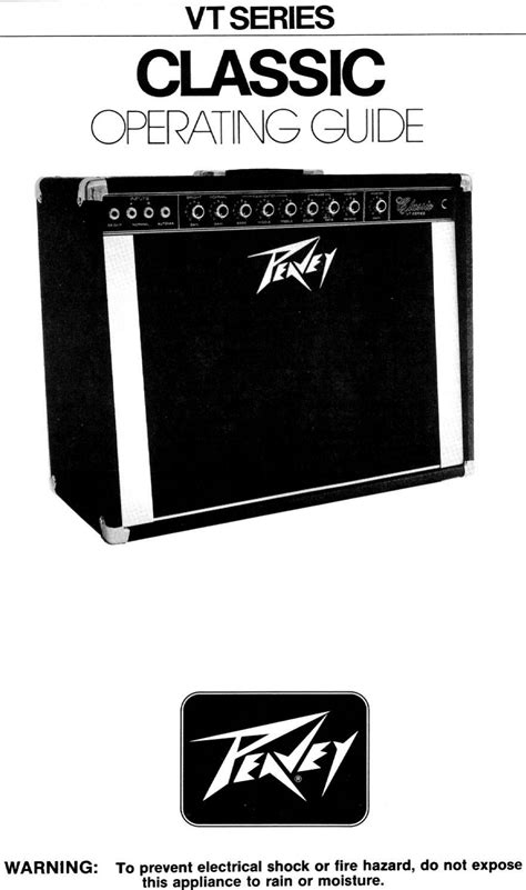 Peavey Classic Vt Series Users Manual