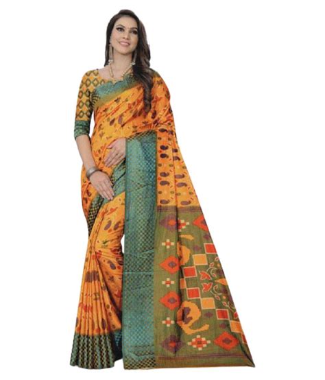 Designer Merge Yellow Silk Saree Buy Designer Merge Yellow Silk Saree