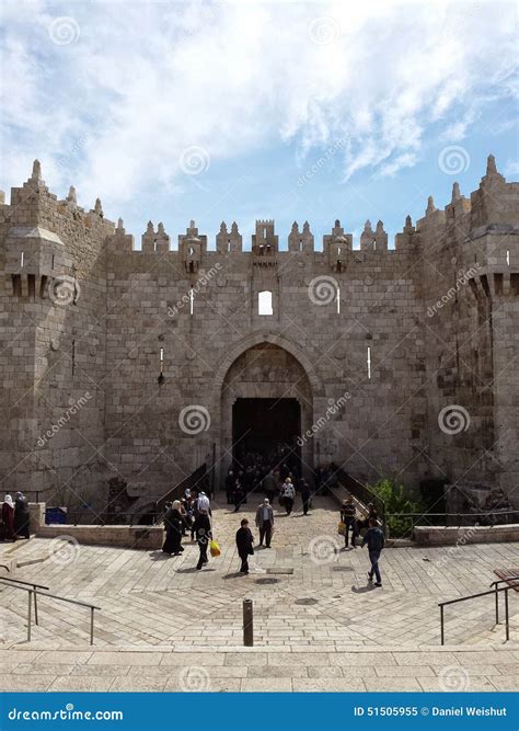 Damascus gate Jerusalem editorial image. Image of middle - 51505955