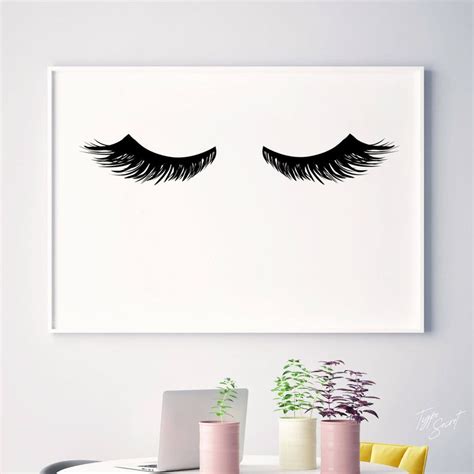 Eyelash Eyelashes Makeup Print Lashes Make Up Eyelash Etsy