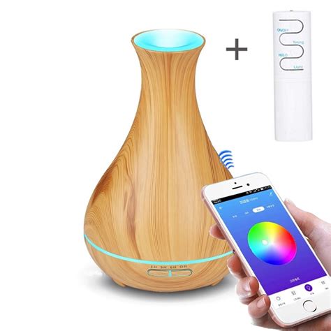 Ml App Control Essential Oil Aroma Diffuser Air Humidifier With Wood