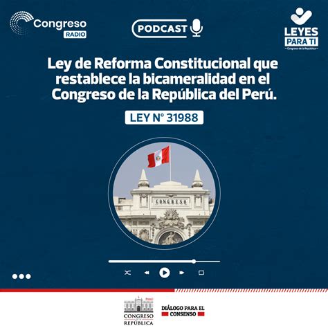 Ley N Ley De Reforma Constitucional Que Restablece La