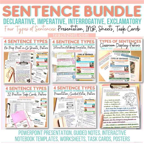 Kinds Of Sentences Types Of Sentences Super Bundle Worksheets Library