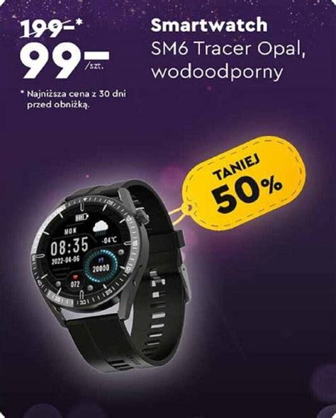 Promocja Smartwatch Sm Tracer Opal Wodoodporny W Biedronka