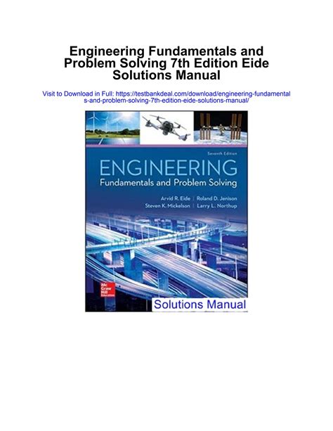 Engineering Fundamentals And Problem Solving Th Edition Eide Solutions