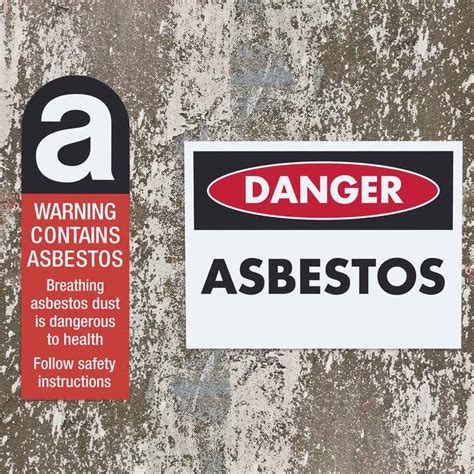 Asbestos Stickers Warning Labels And Hazard Signs New Signs