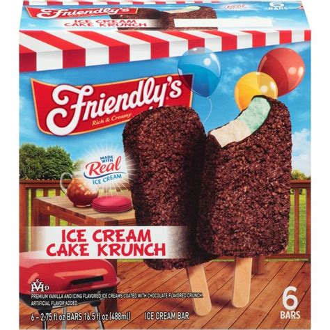 Friendly S Ice Cream Cake Krunch Ice Cream Bars Fl Oz Instacart