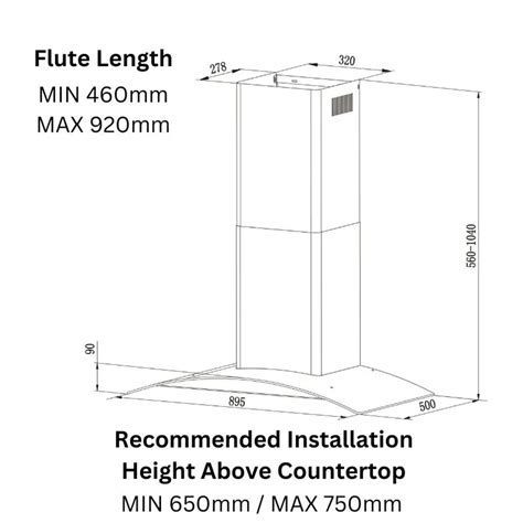 Falco 90cm Wall Mount Curved Glass Extractor Fan Ar 90 501 Tafelberg Furnishers