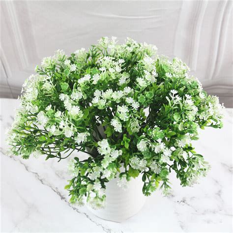 Artificial Plants Indoor Outdoor Fake Leaf Foliage Bush Flower Garden