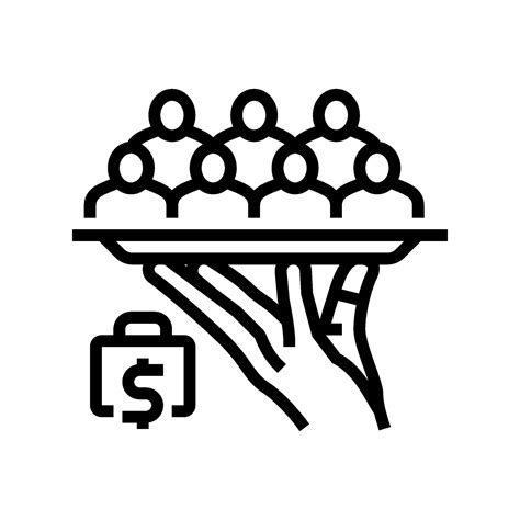 influence peddling money business cash line icon illustration 47629623