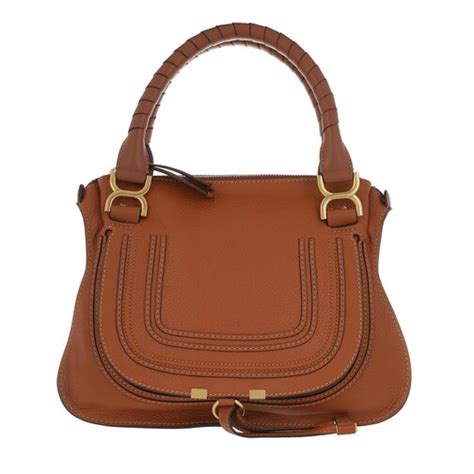 Chloé Marcie Medium Shoulder Bag Tan Tote fashionette