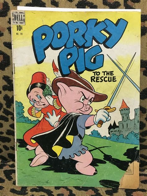 Porky Pig To The Rescue Dell Good Condition Rare Comic