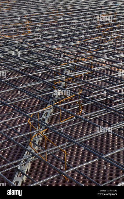 Reinforcement Steel Mats For Concrete Slab Foundation Stock Photo Alamy