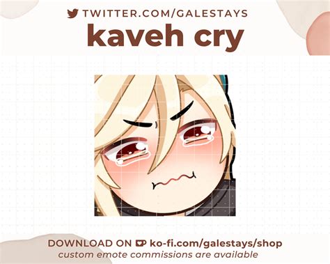 Genshin Impact Kaveh Cry Emote Sticker Pay To Use Gale S Ko Fi