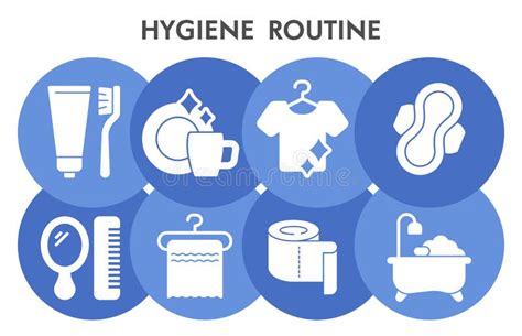 modern hygiene routine infographic design template  icons