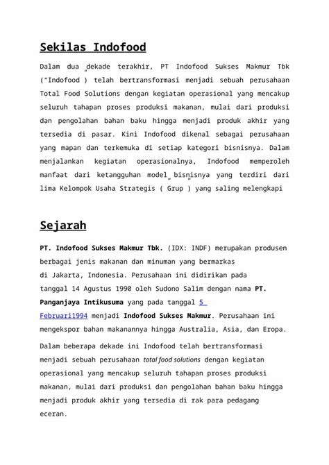 (DOCX) Sejarah indofood - DOKUMEN.TIPS