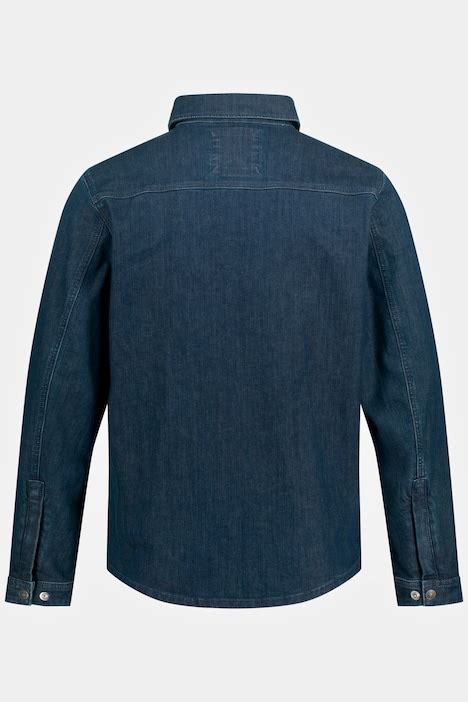 Veste En Jean Fermeture Glissi Re Invisible Et Poches Poitrine