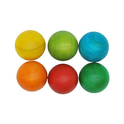 Qtoys 48 Mm Coloured Wooden Balls On Sale Fast Shipping