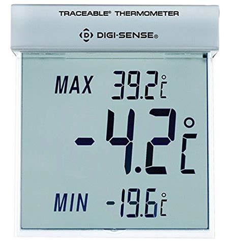 Traceable Calibrated Big Digit See Thru Digital Thermometer To