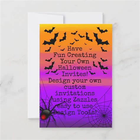 Create Your Own Halloween Party Invitations Zazzle