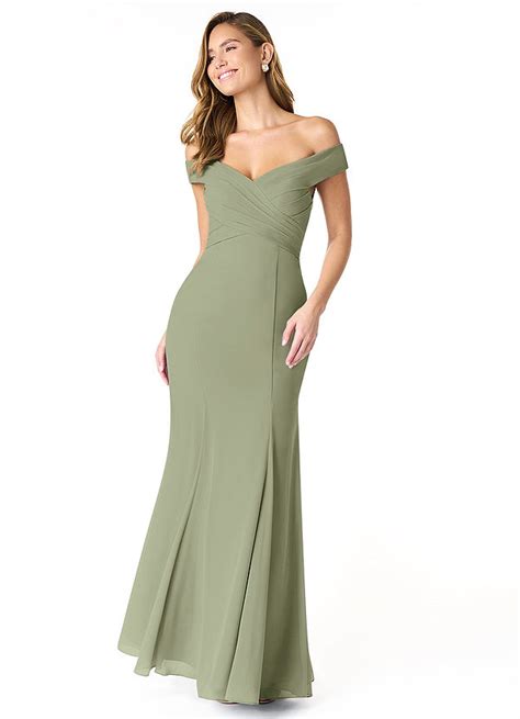 Azazie Lecia Pistachio Bridesmaid Dresses Azazie CA