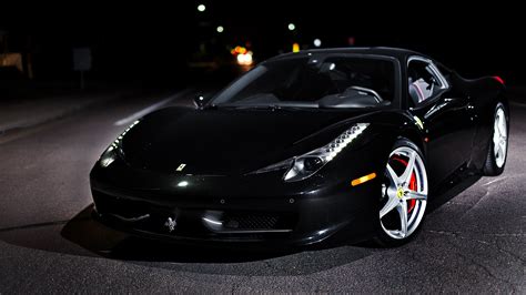 Download Black Car Car Supercar Ferrari Vehicle Ferrari 458 Italia 4k Ultra Hd Wallpaper