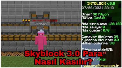 SkyBlock 3 0 Kolayca Para Kasma Taktiği craftrise skyblock YouTube