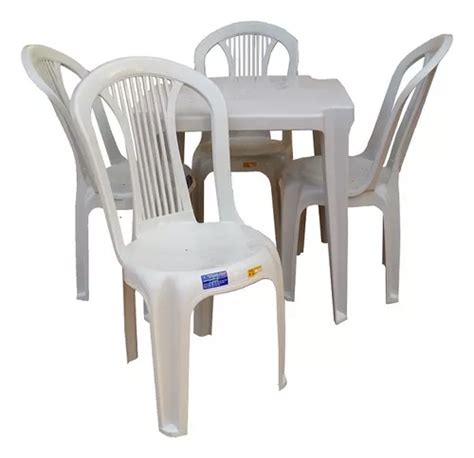 Conjunto De Mesa Cadeiras Plásticas Bistrô Kit 5 Jogos MercadoLivre