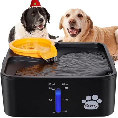 Fontaine à eau pour chien de 7 l avec 5 filtrations et pompe LED