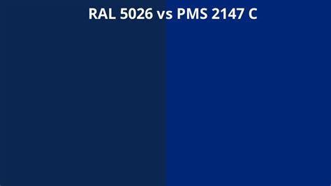 Ral 5026 Vs Pms 2147 C Ral Colour Chart Uk