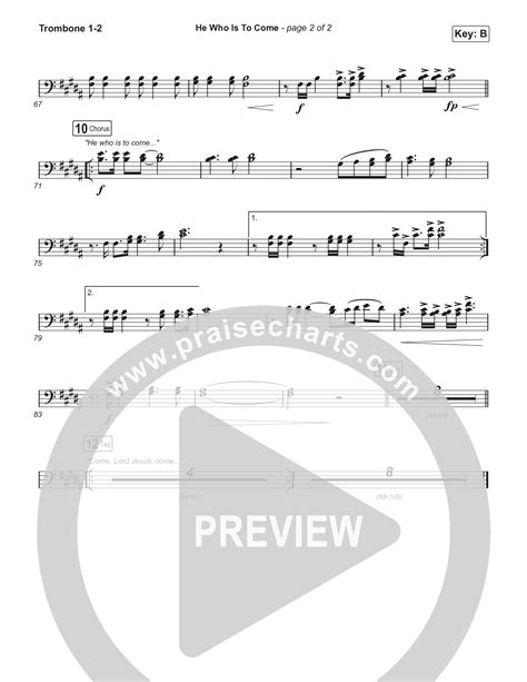 He Who Is To Come Choral Anthem SATB Trombone Sheet Music PDF