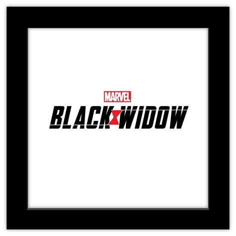 Gallery Pops Marvel Black Widow - Logo Wall Art, Black Framed Version ...