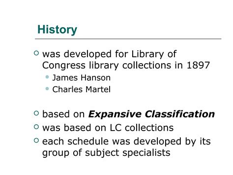 The Library Of Congress Classification Ppt