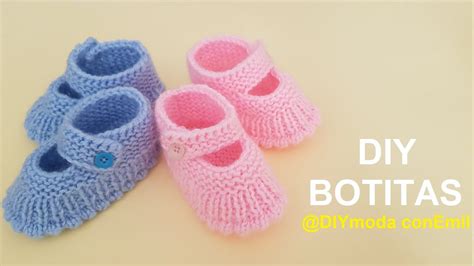 Botitas de bebé tejidas a dos agujas paso a paso DIY moda con Emil