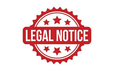 legal notice rubber grunge stamp seal vector  vector art