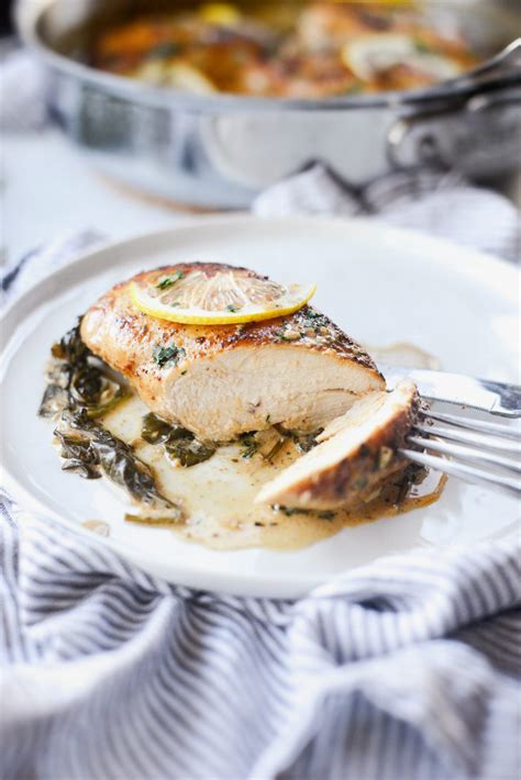 Creamy Lemon Chicken with Spinach - Simply Scratch