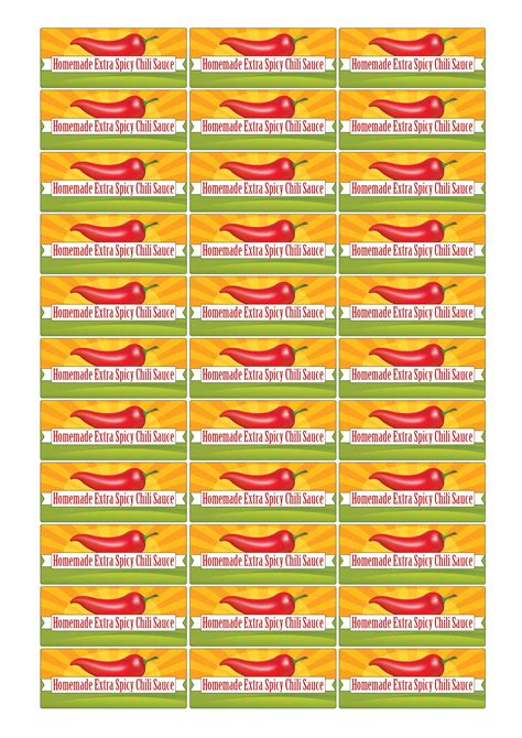 Chili Pepper Labels