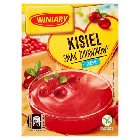 Winiary Kisiel z cukrem smak żurawinowy 77 g ERLI pl