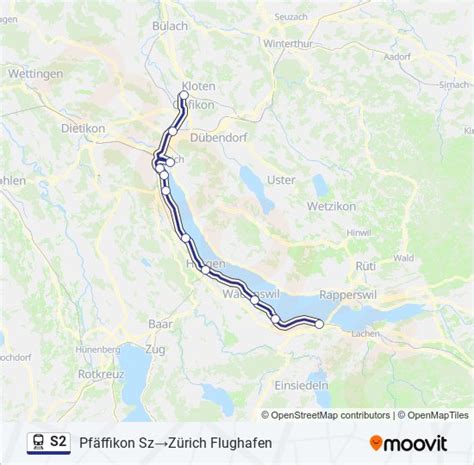 s2 Route Schedules Stops Maps Pfäffikon SzZürich Flughafen