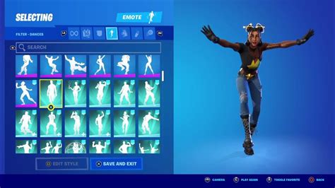 New Skin Celeste Showcase With Almost All Emotes From Fortnite 💫