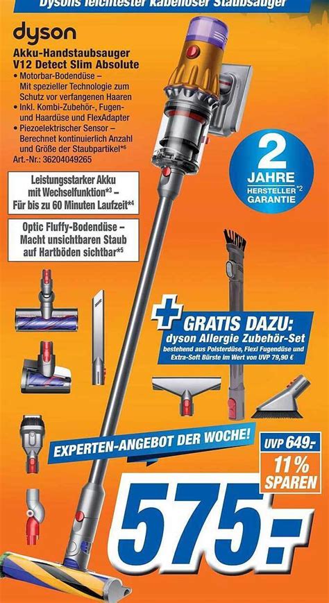 Dyson Akku Handstaubsauger V Detect Slim Absolute Angebot Bei Expert