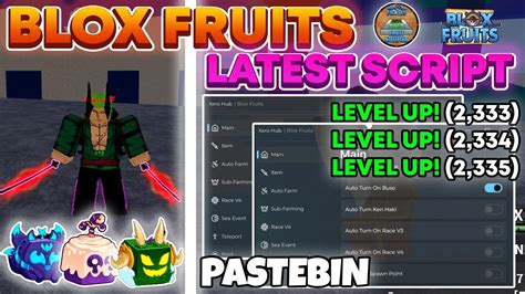 Blox Fruits Script Pastebin Auto Farm Gun Mastery Auto Sea