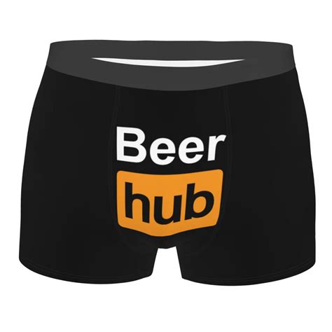 Beer Hub Underwear Sexy Men Stretch Beerhub Boxer Briefs Shorts Panties