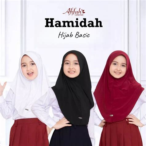 Jual Jilbab Bergo Hamidah Oval Anak Paud Sd Smp Hijab Bergo Hamidah