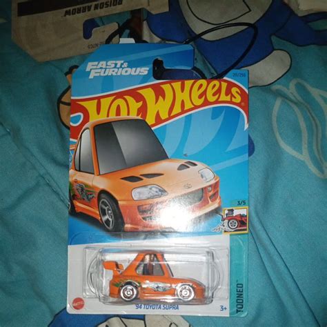 Jual Hotwheels Toyota Supra Tooned Orange Lot M Shopee