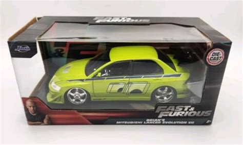 Jada Toys Fast And Furious Brians Mitsubishi Lancer Evolution Vii 124 Diecast 801310997888 Ebay