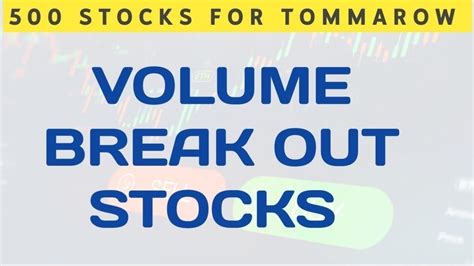 23 April 2024 Break Out Stocks 500 Stocks For Tomorrow YouTube